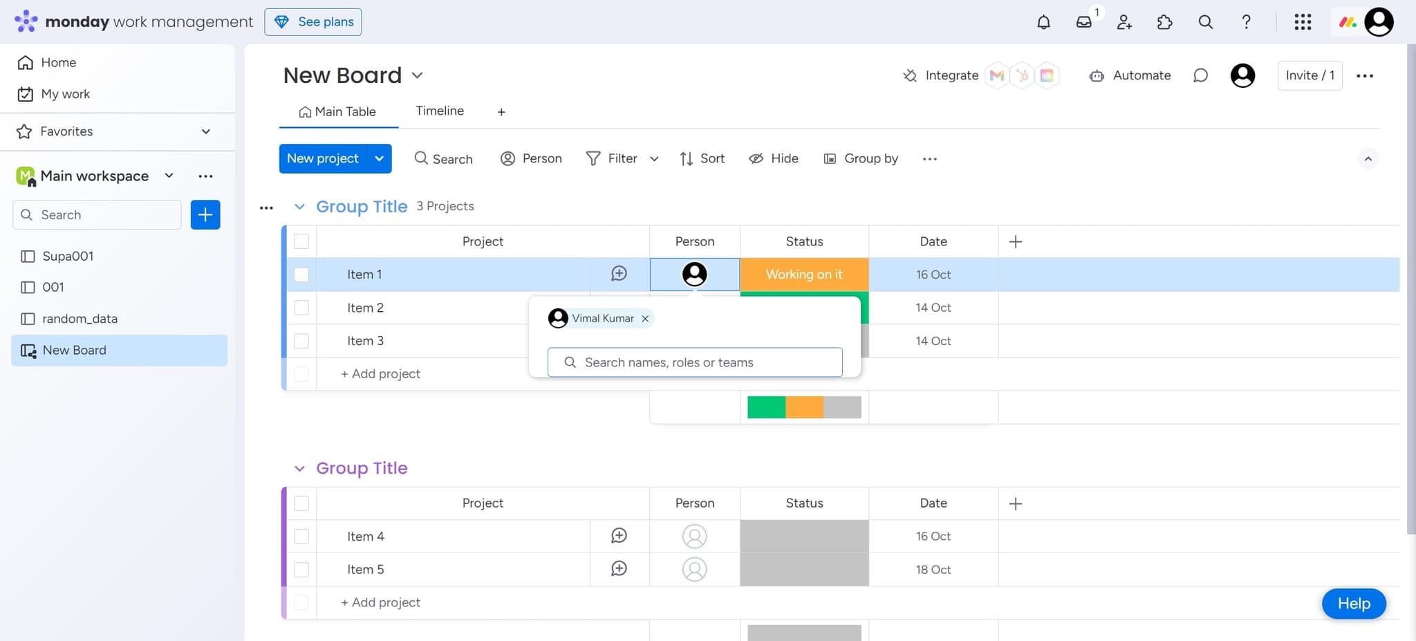 Explore board features