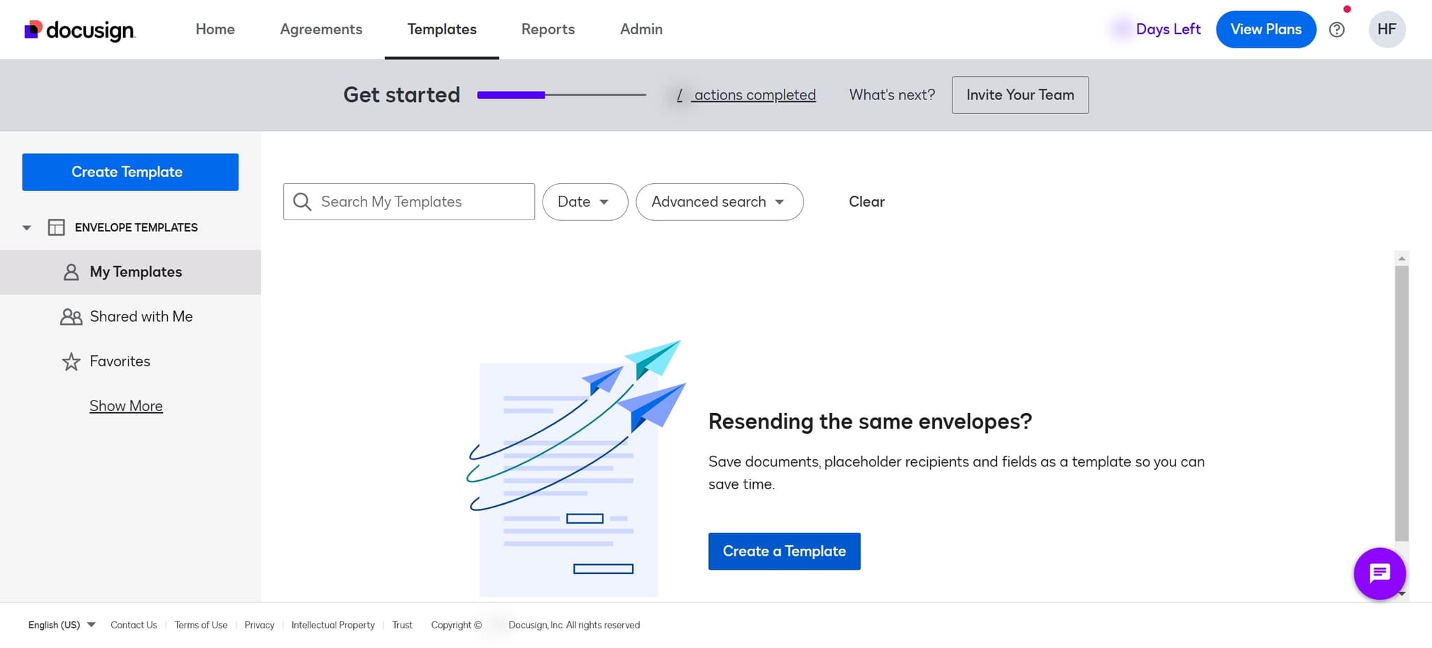 Initiate template creation