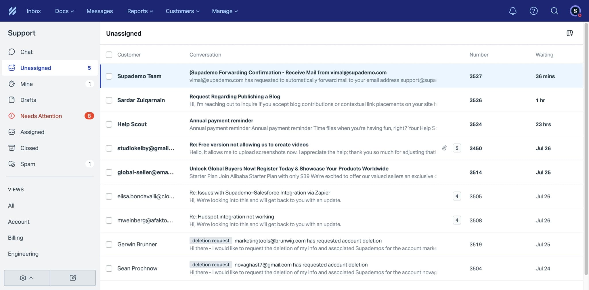 Click the tags input area to activate it