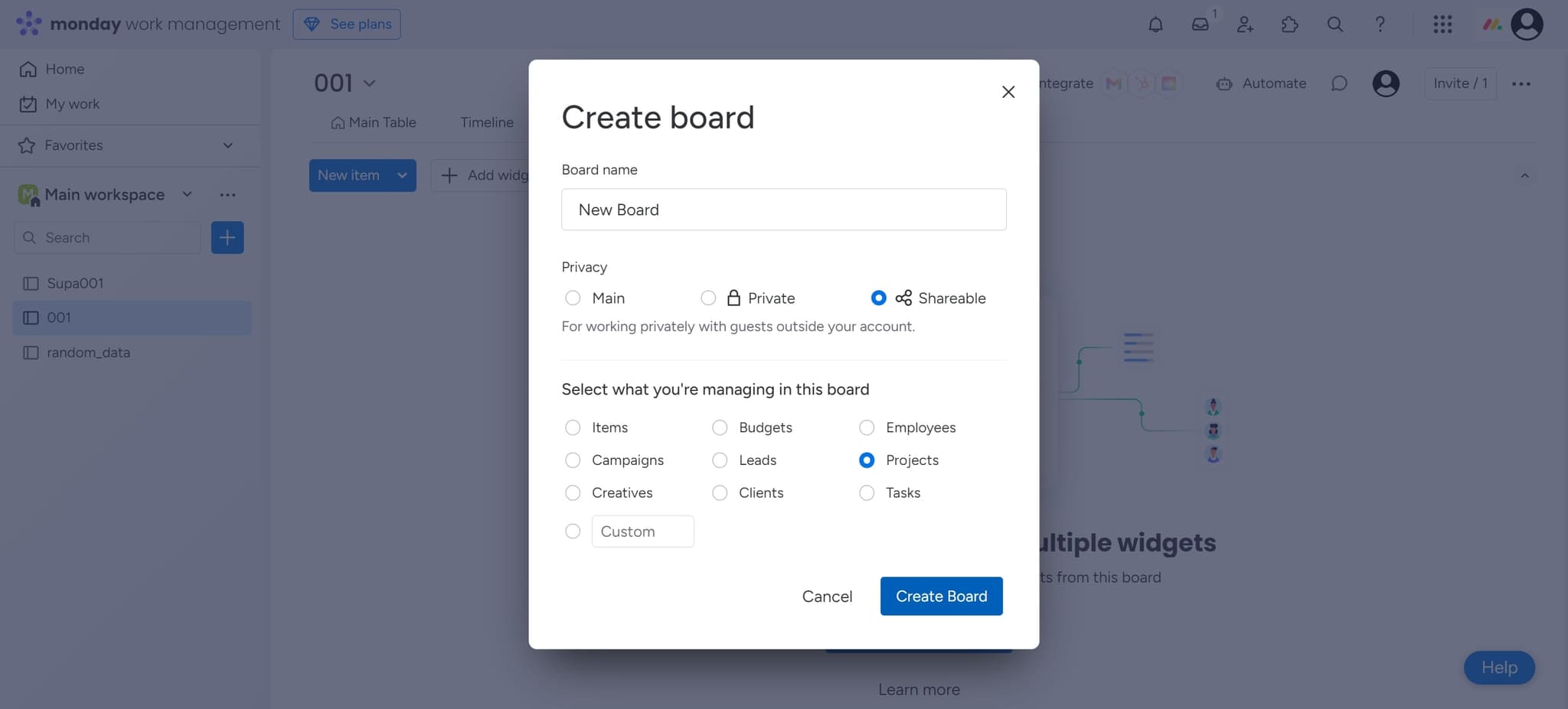 Create Board