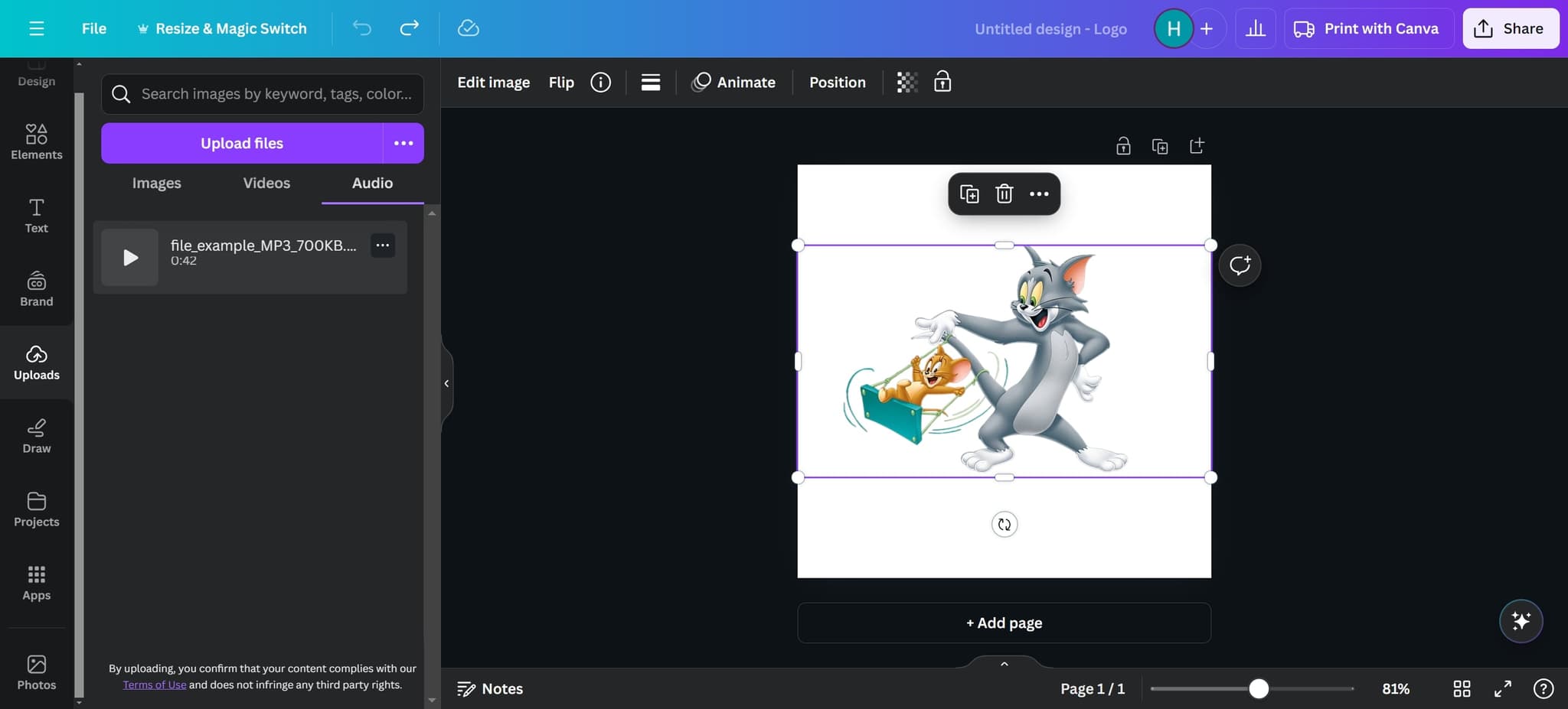 Choose your audio clip