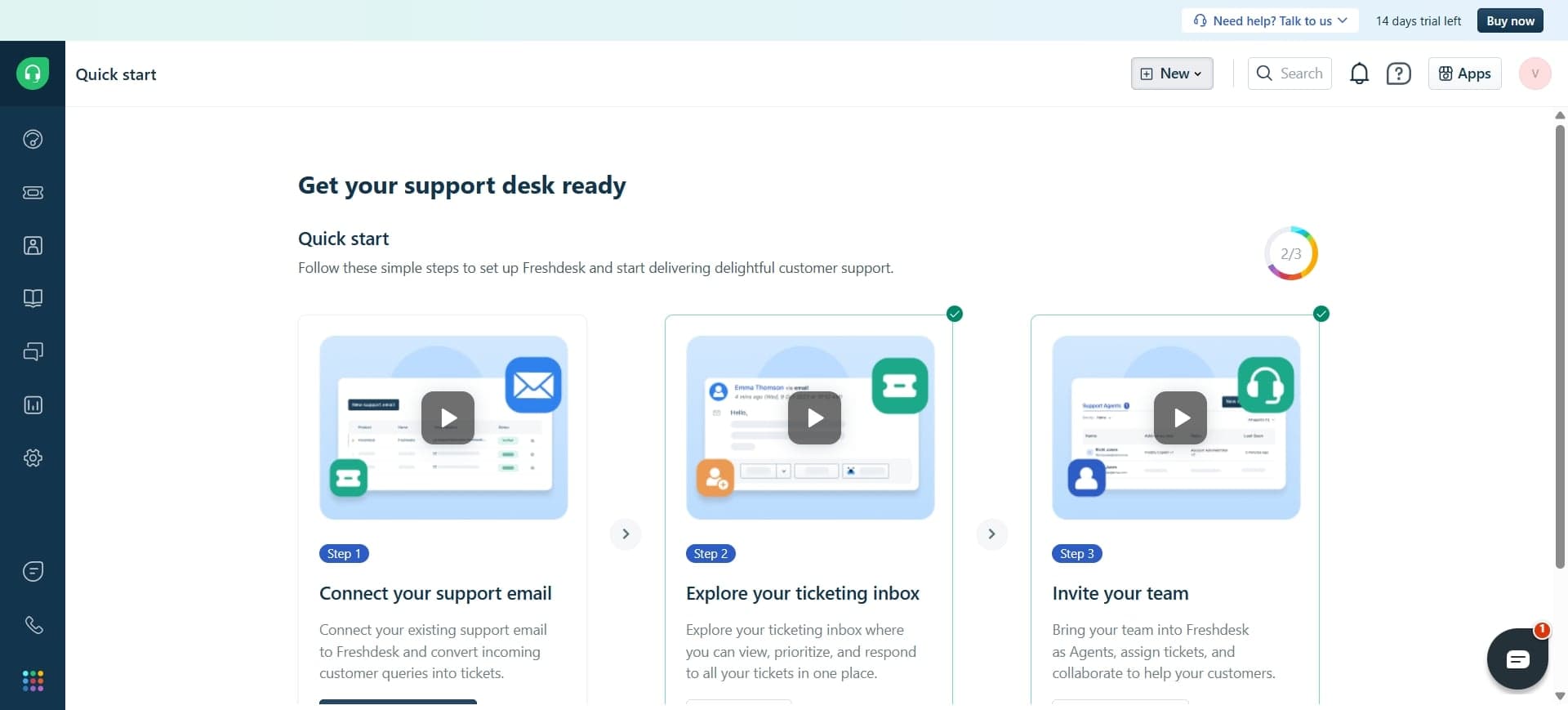 Access the admin settings panel