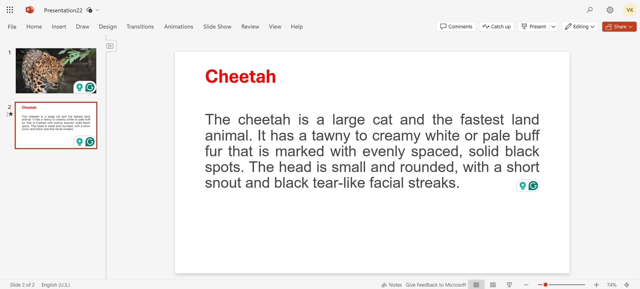 Open your PowerPoint presentation