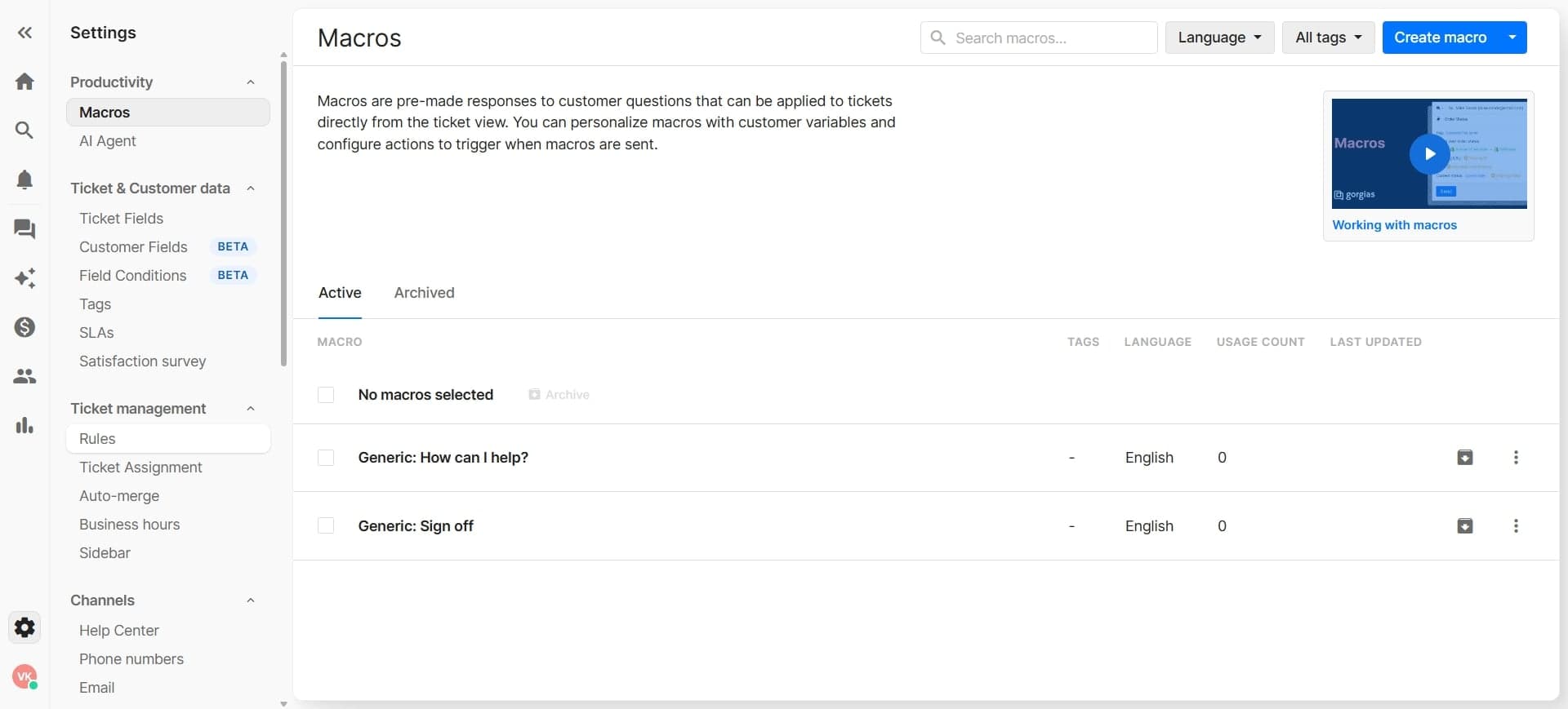 Create a new autoresponder rule