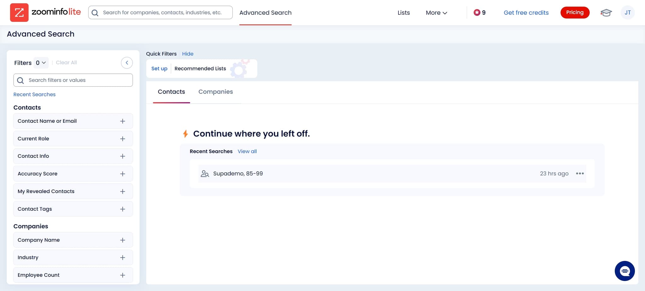 Select your prospect