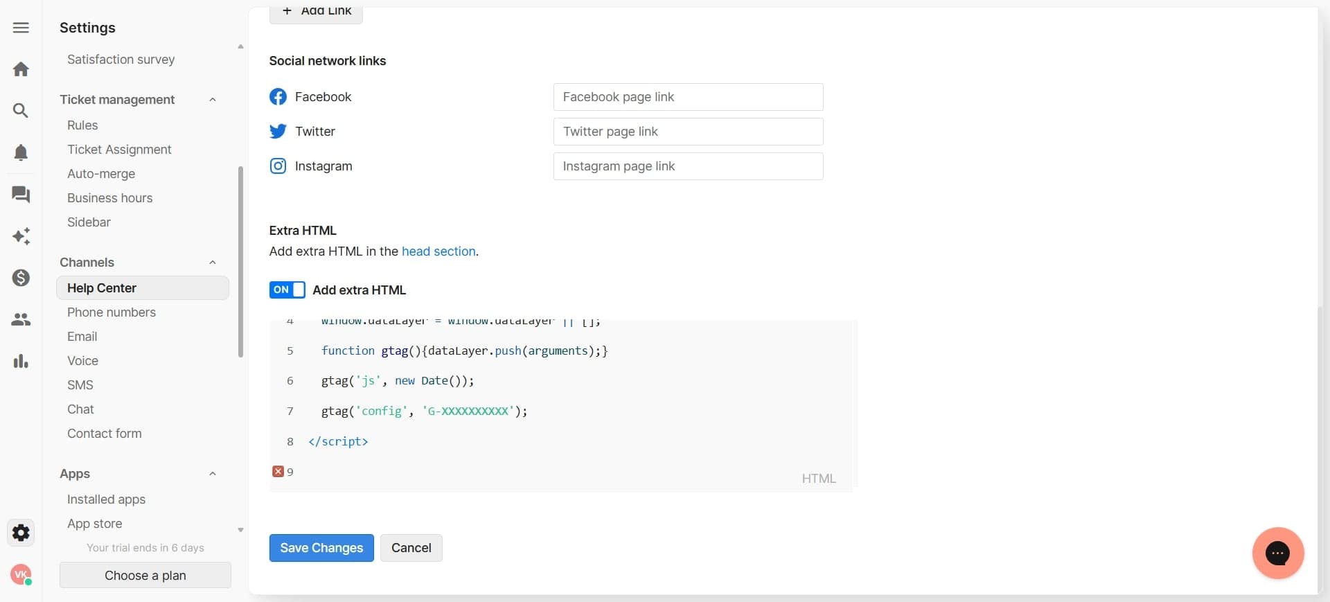 Save and publish changes
