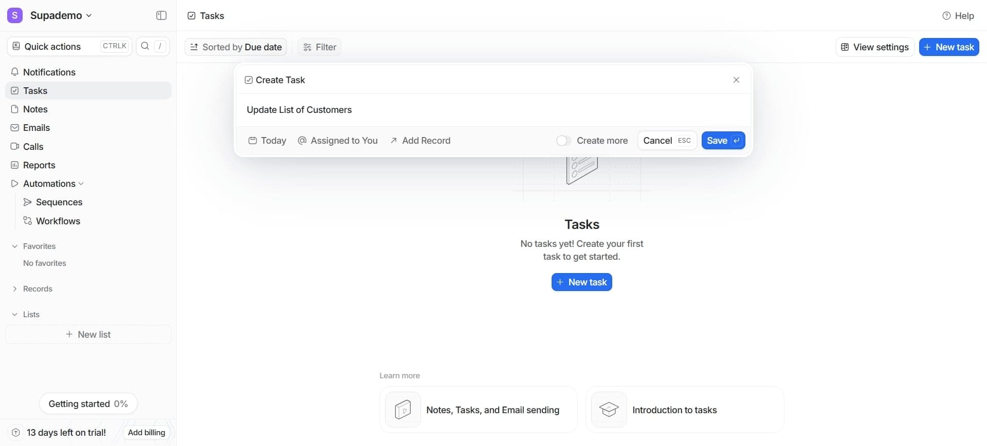 Define the object name and description