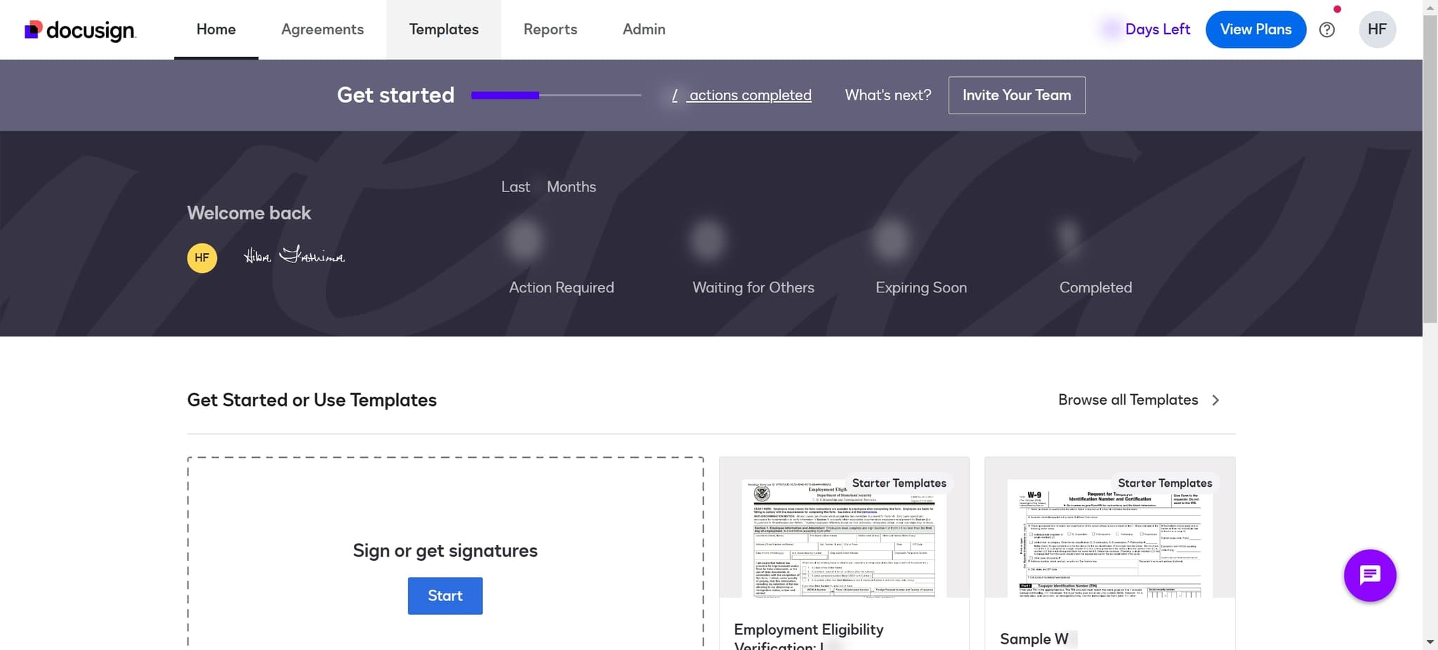 Navigate to the Templates area