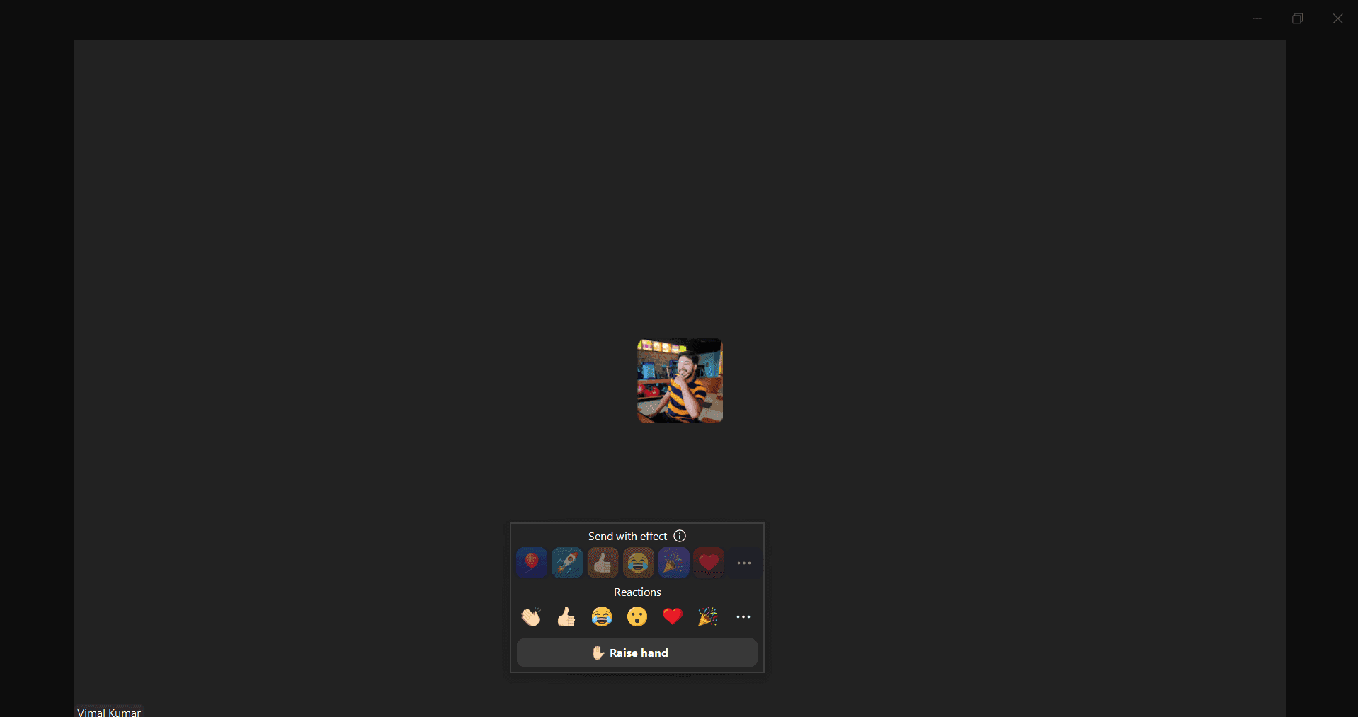 Click the Raise Hand option