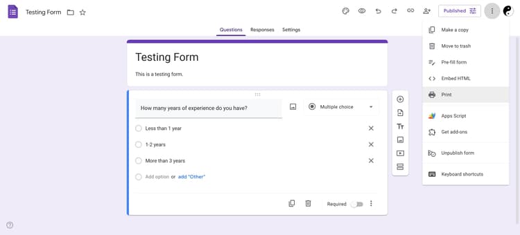 How to Print a Google Form | Step-by-Step