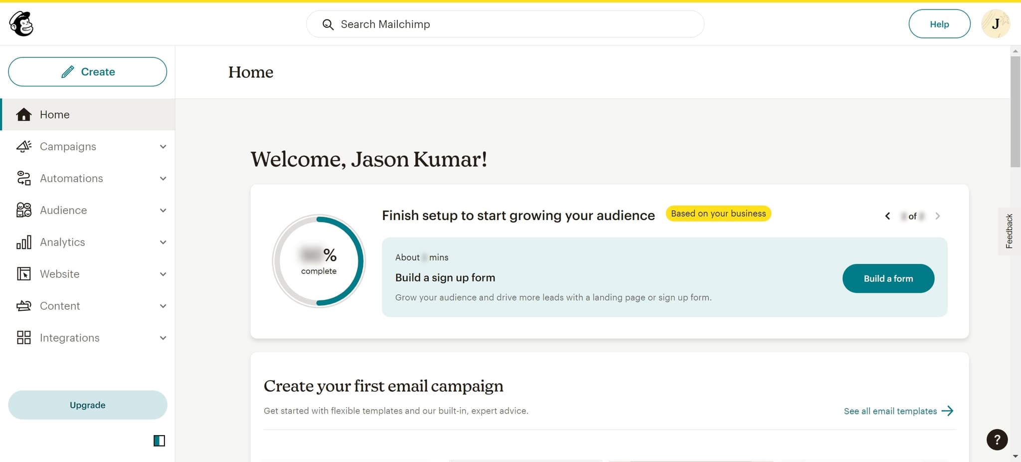 Click your account profile menu
