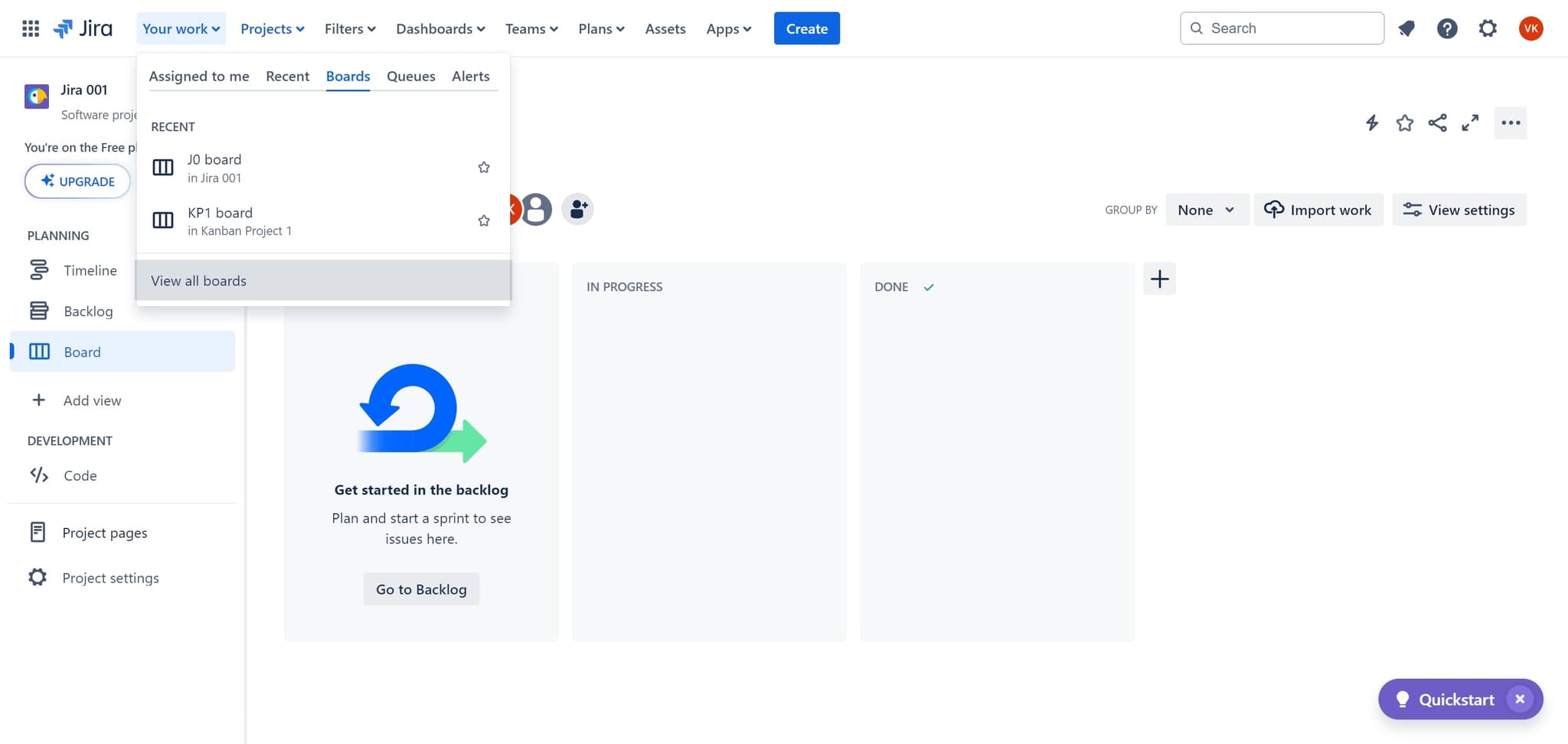 Click View All Boards