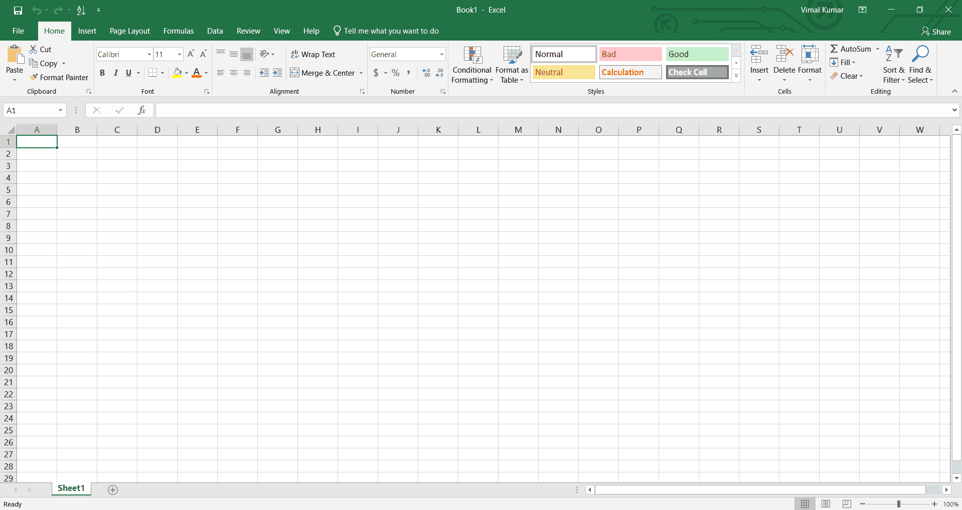 Open your Excel spreadsheet