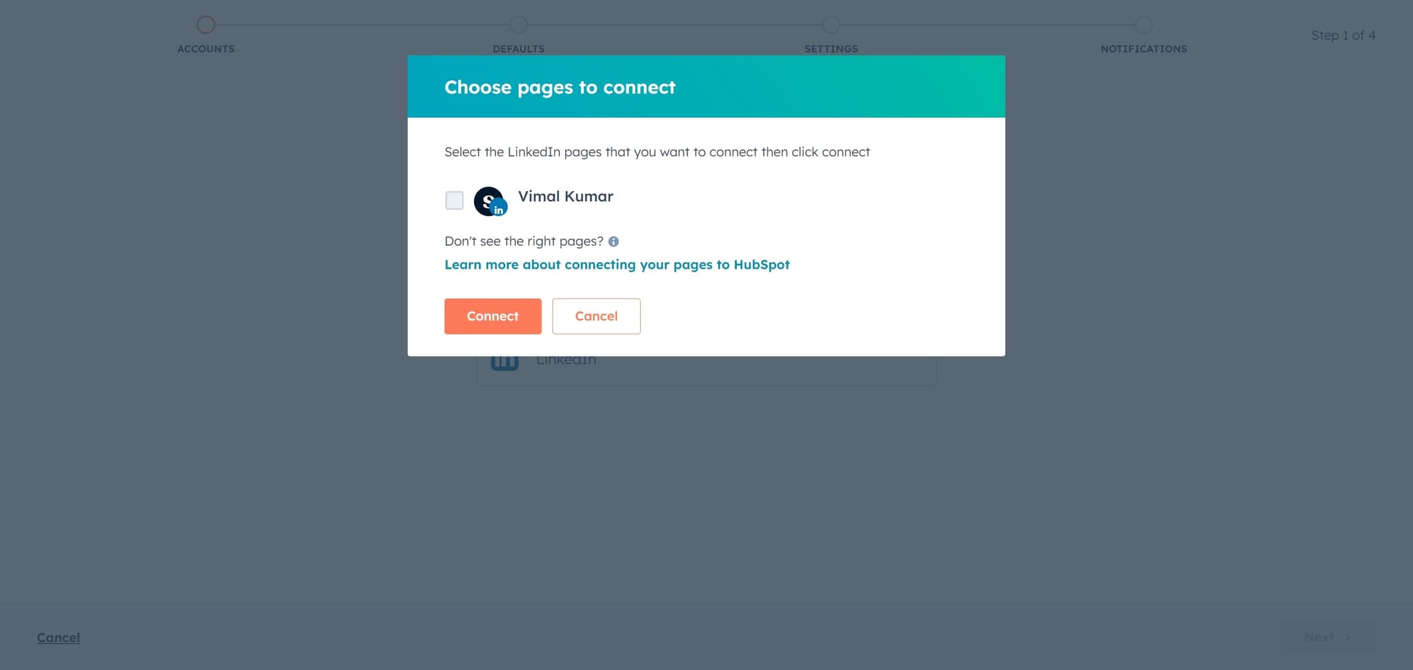 Verify the Connection Element