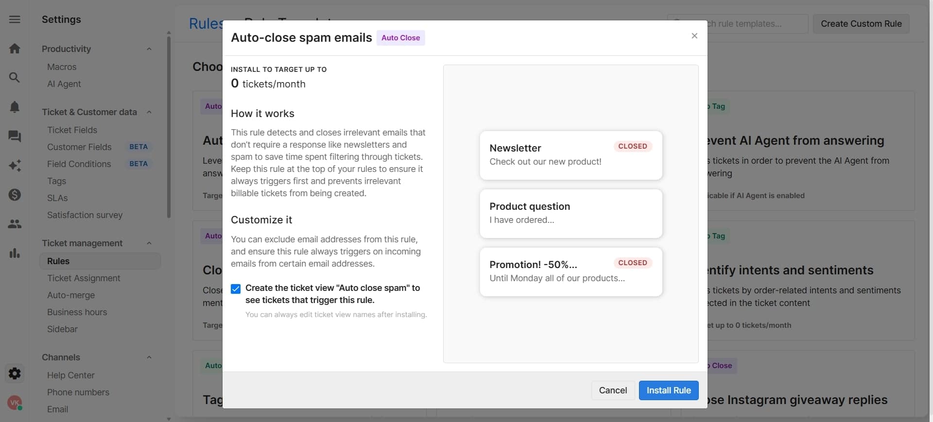 Compose the autoresponse message