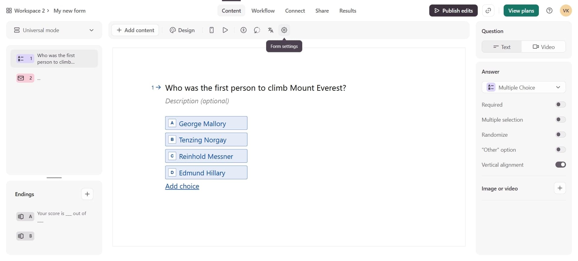 Access the Settings menu
