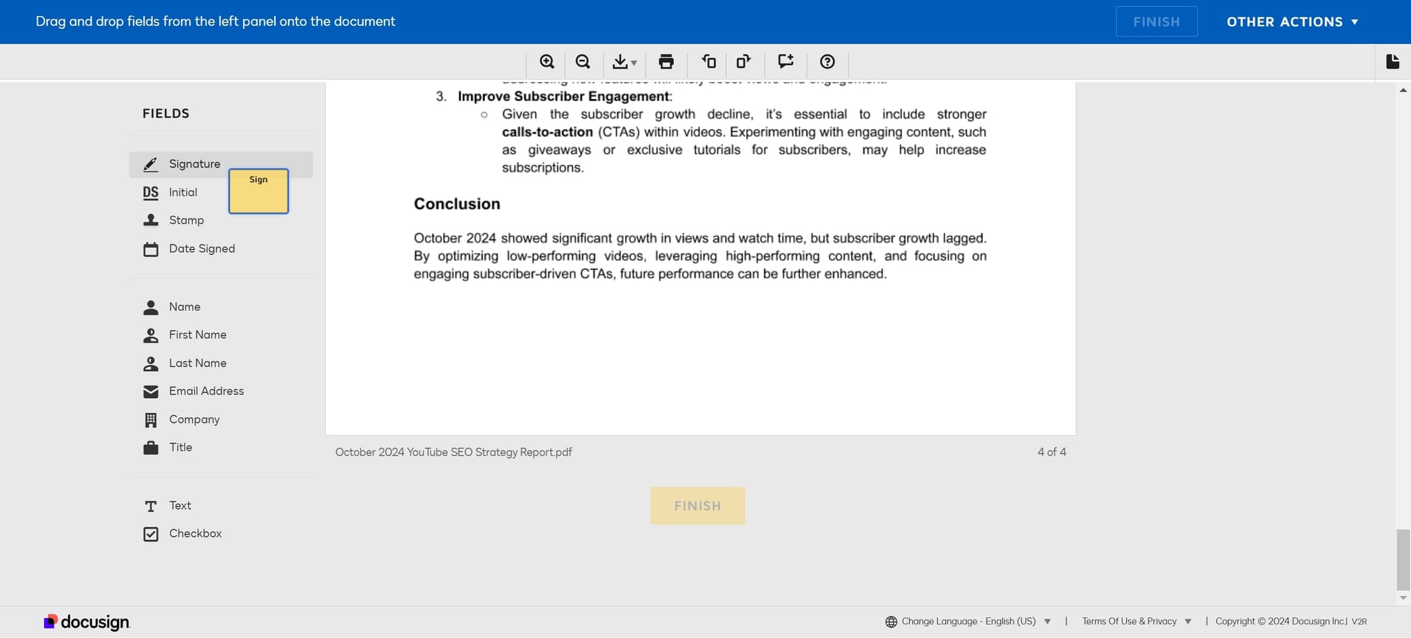 Click on the designated element