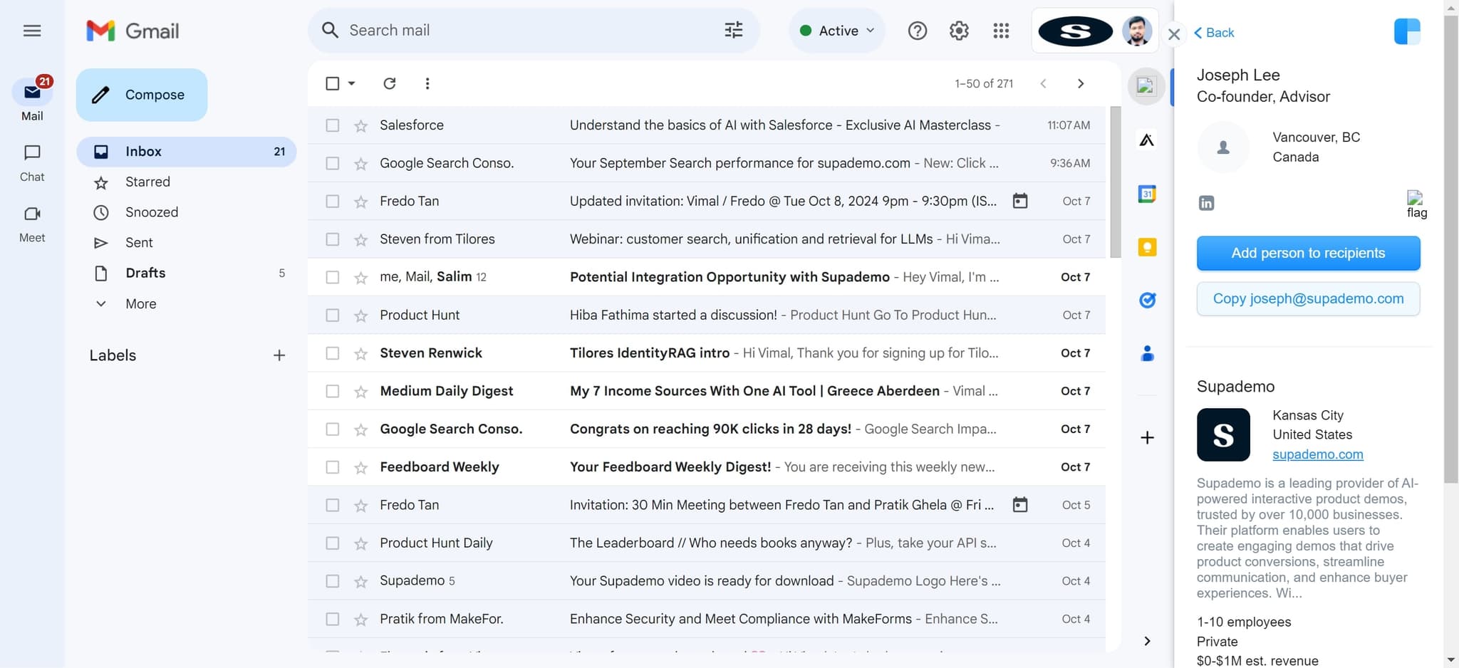 Copy the email address