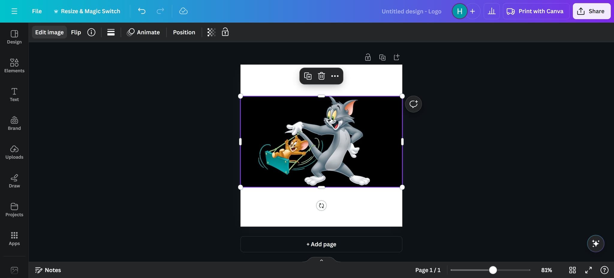Select Edit Image option