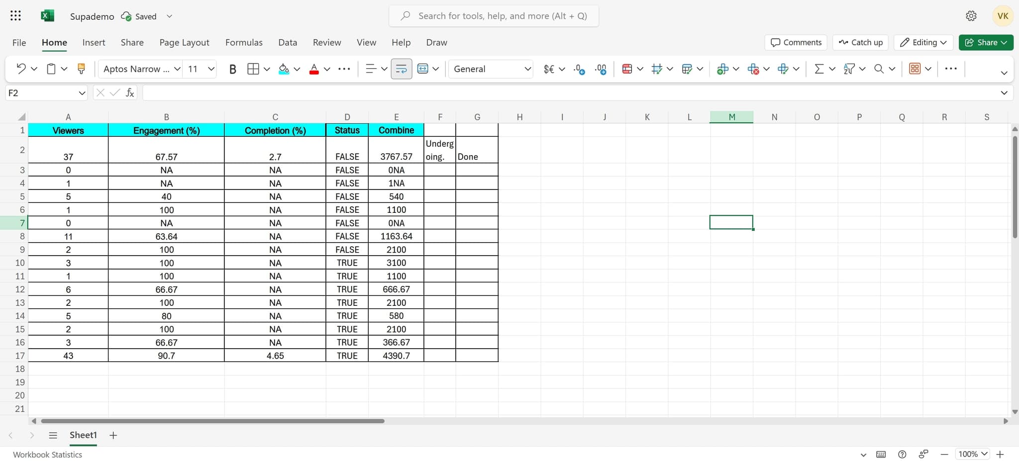 Adjust row height if needed