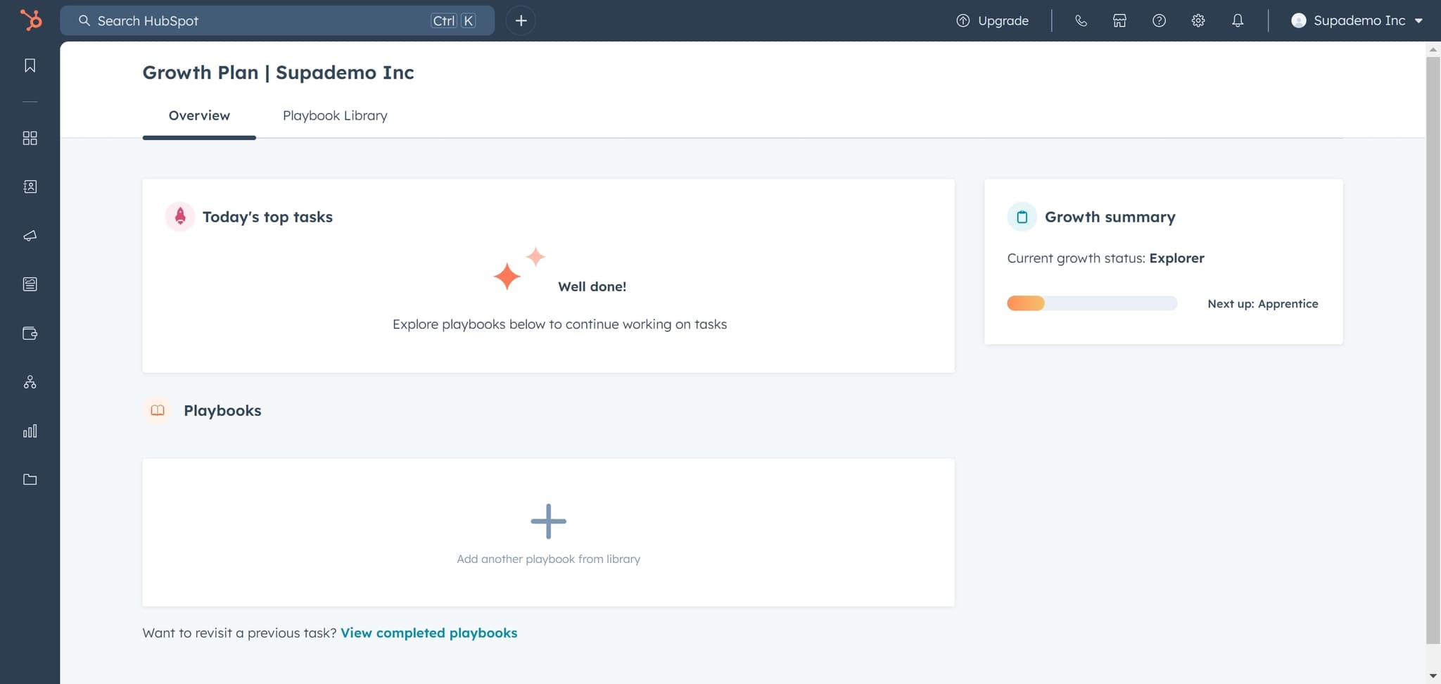 Access the HubSpot dashboard