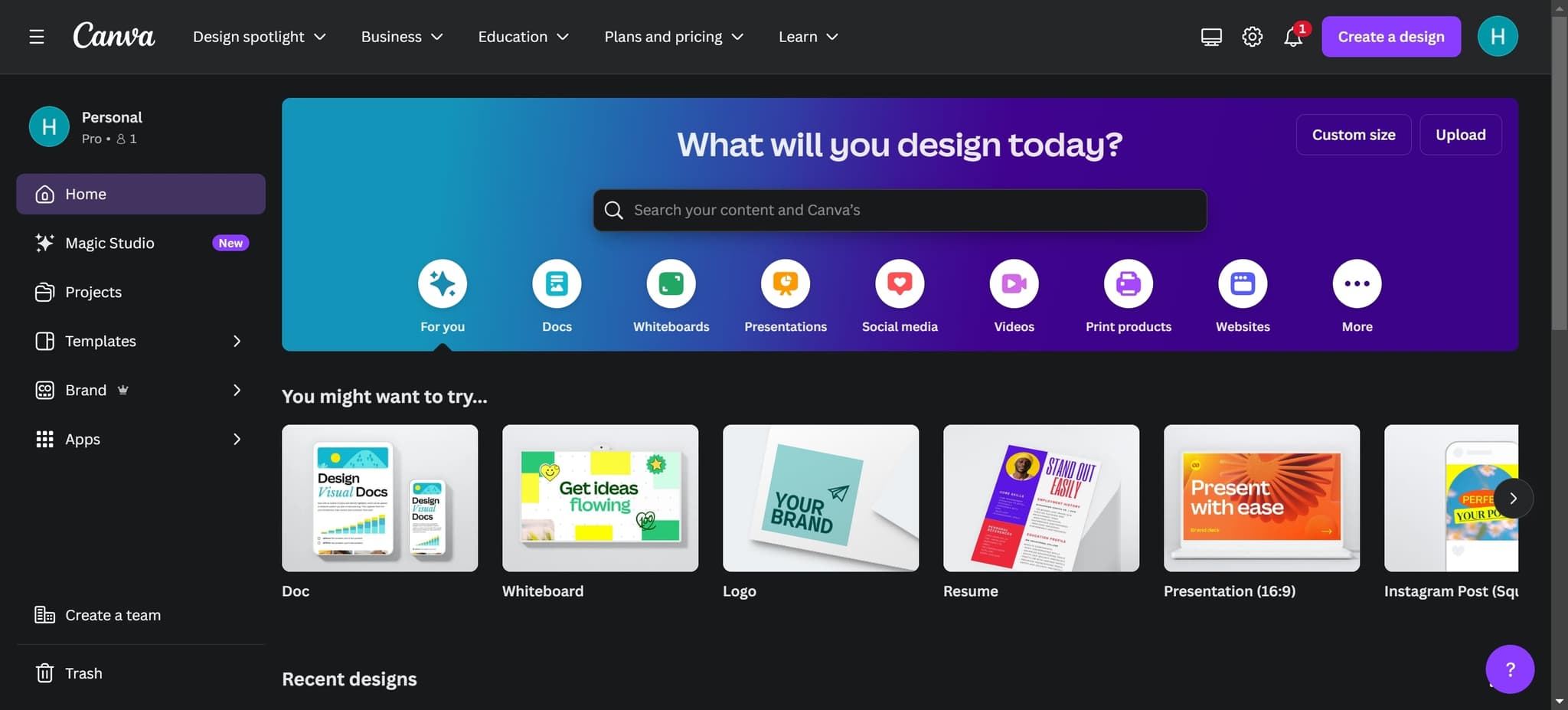 Access Recent Designs