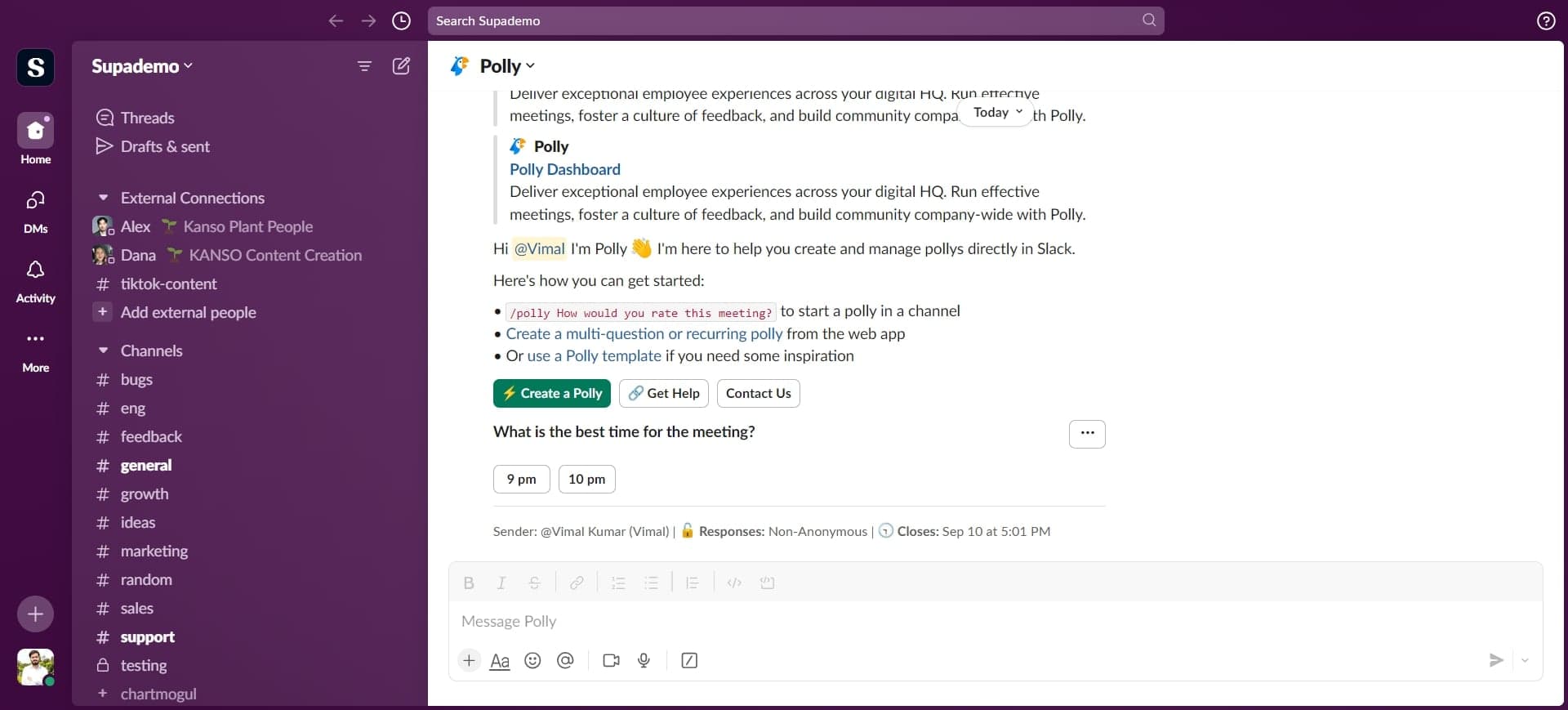 Access the Polly interface