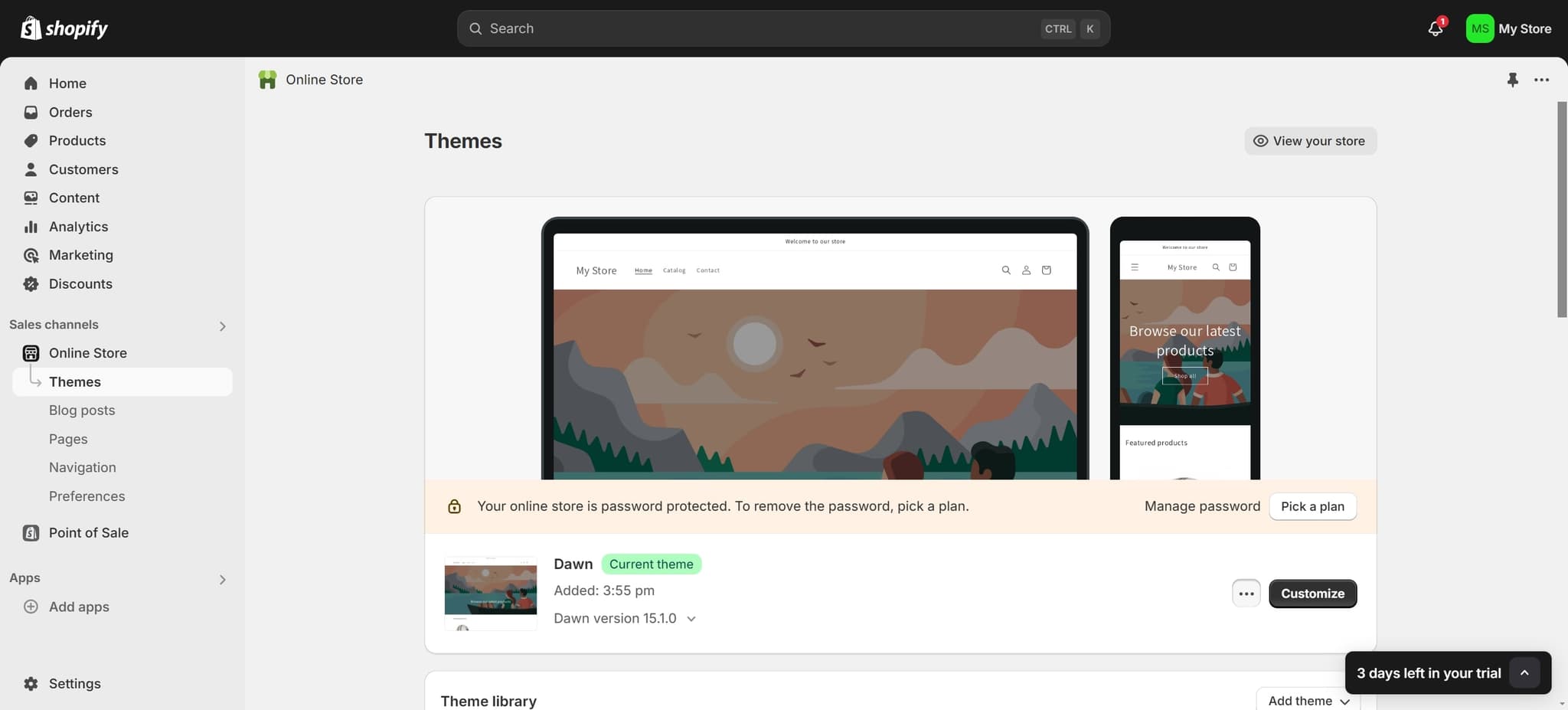 Access Theme Settings