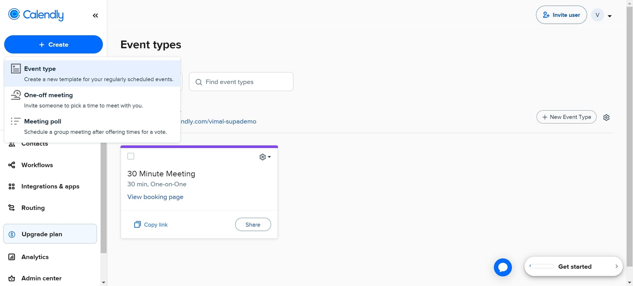 Create a new event template