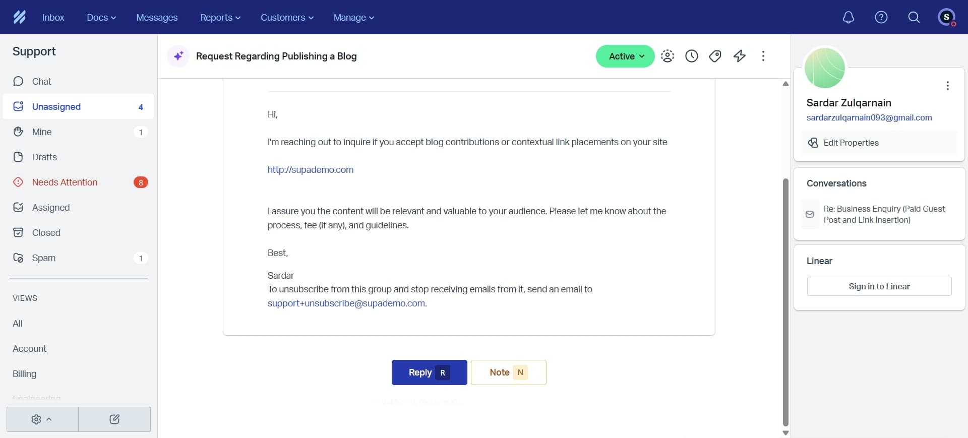 Enter a descriptive reply title