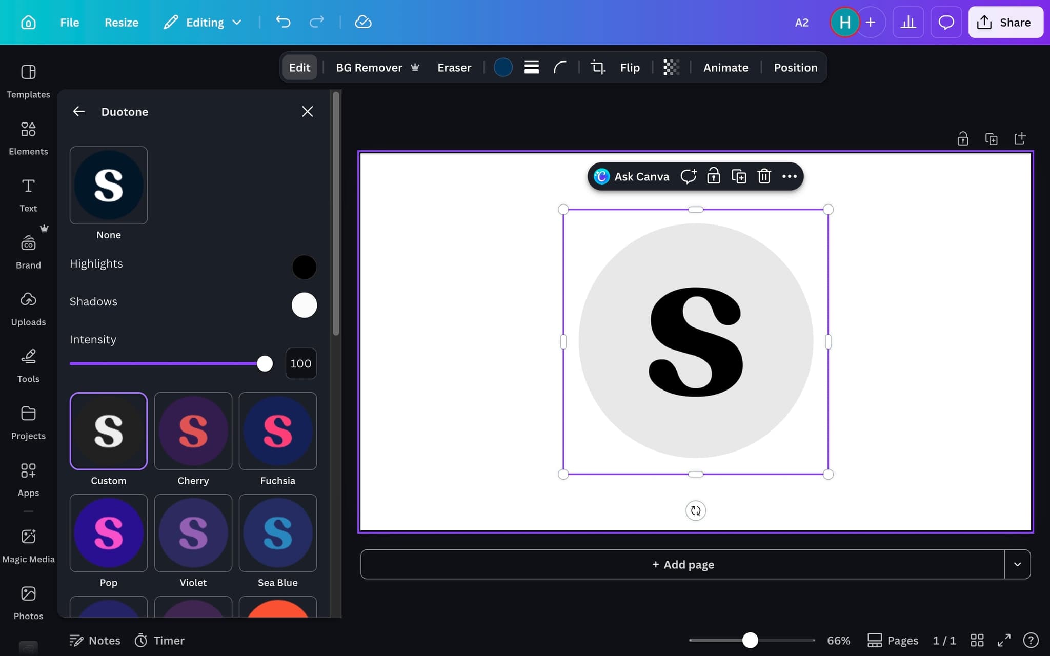 Review the color settings