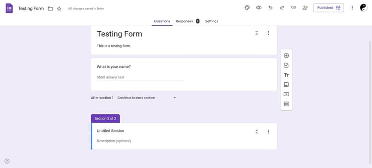 How to Add Sections to Google Forms | Tutorial