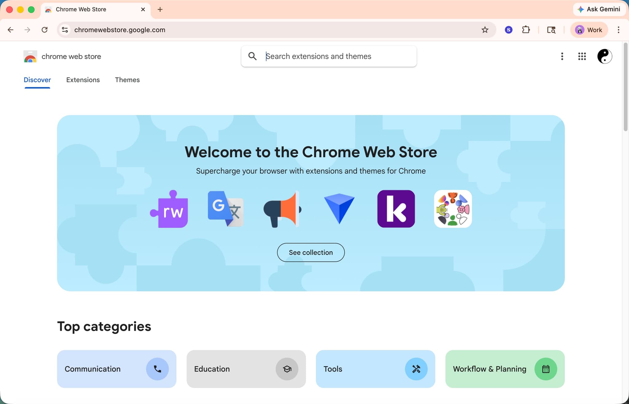 Open the Chrome Web Store