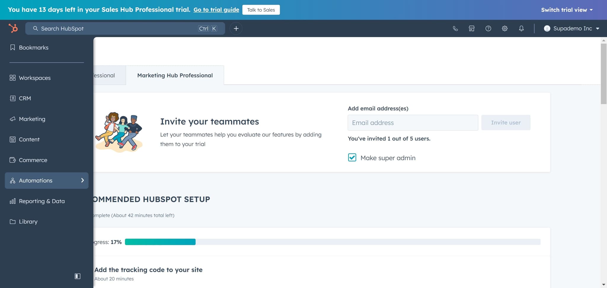 Navigate to Automations
