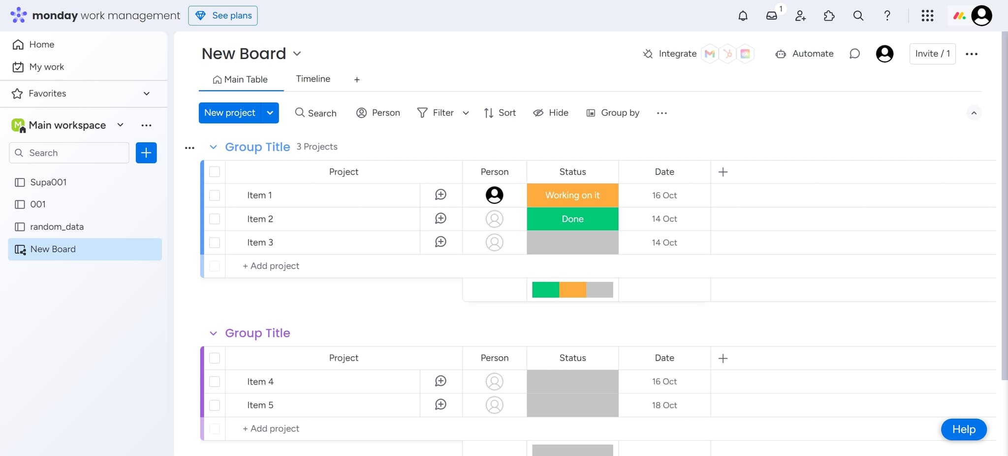 Access your new board
