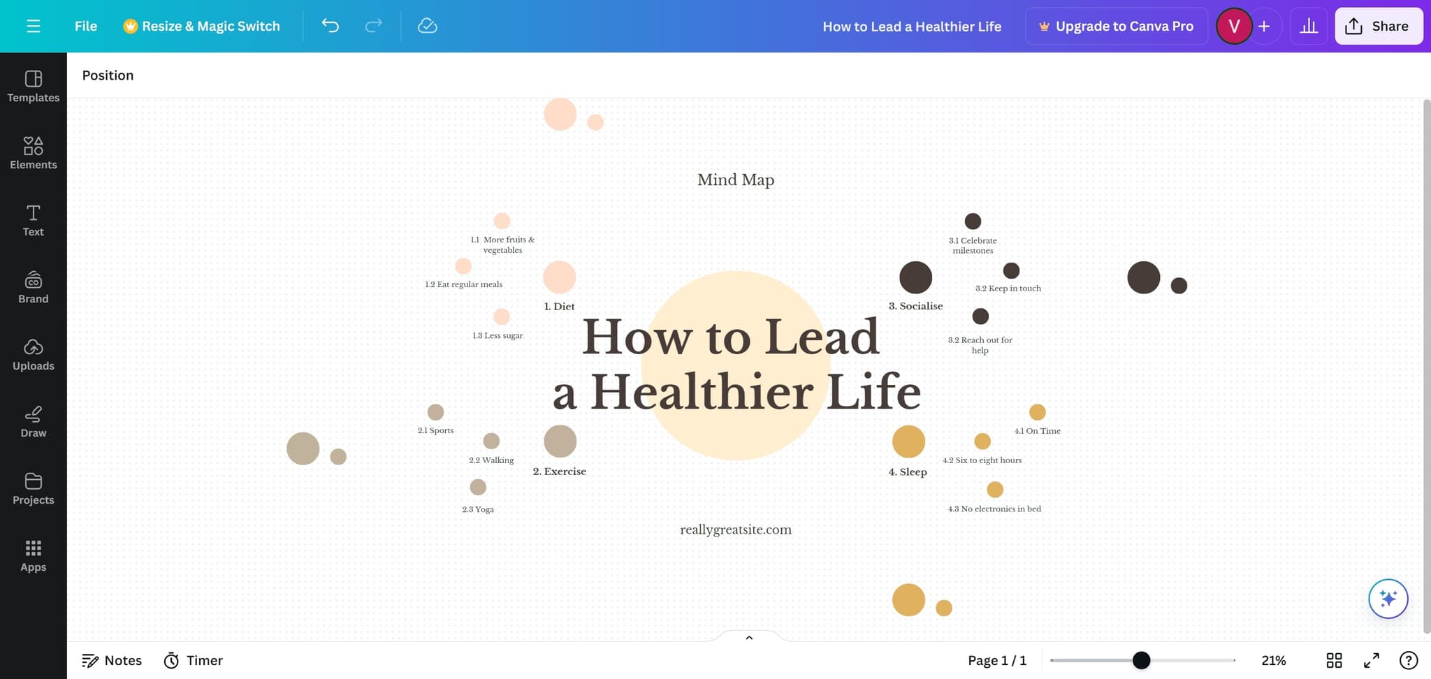 Click on the text element