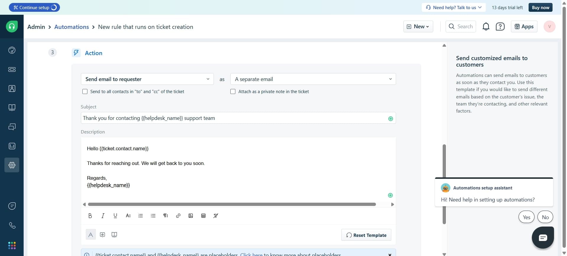 Test your automation rule