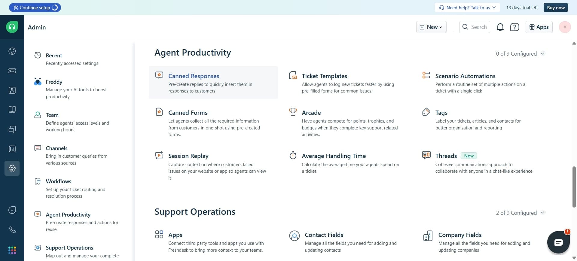 Click create new canned response