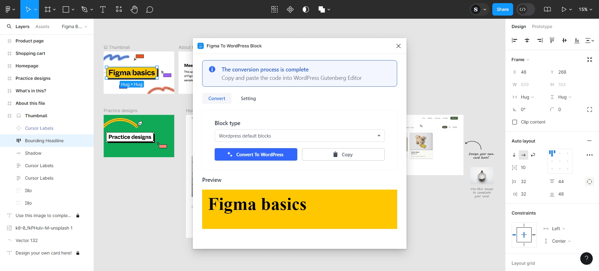 Publish your converted design