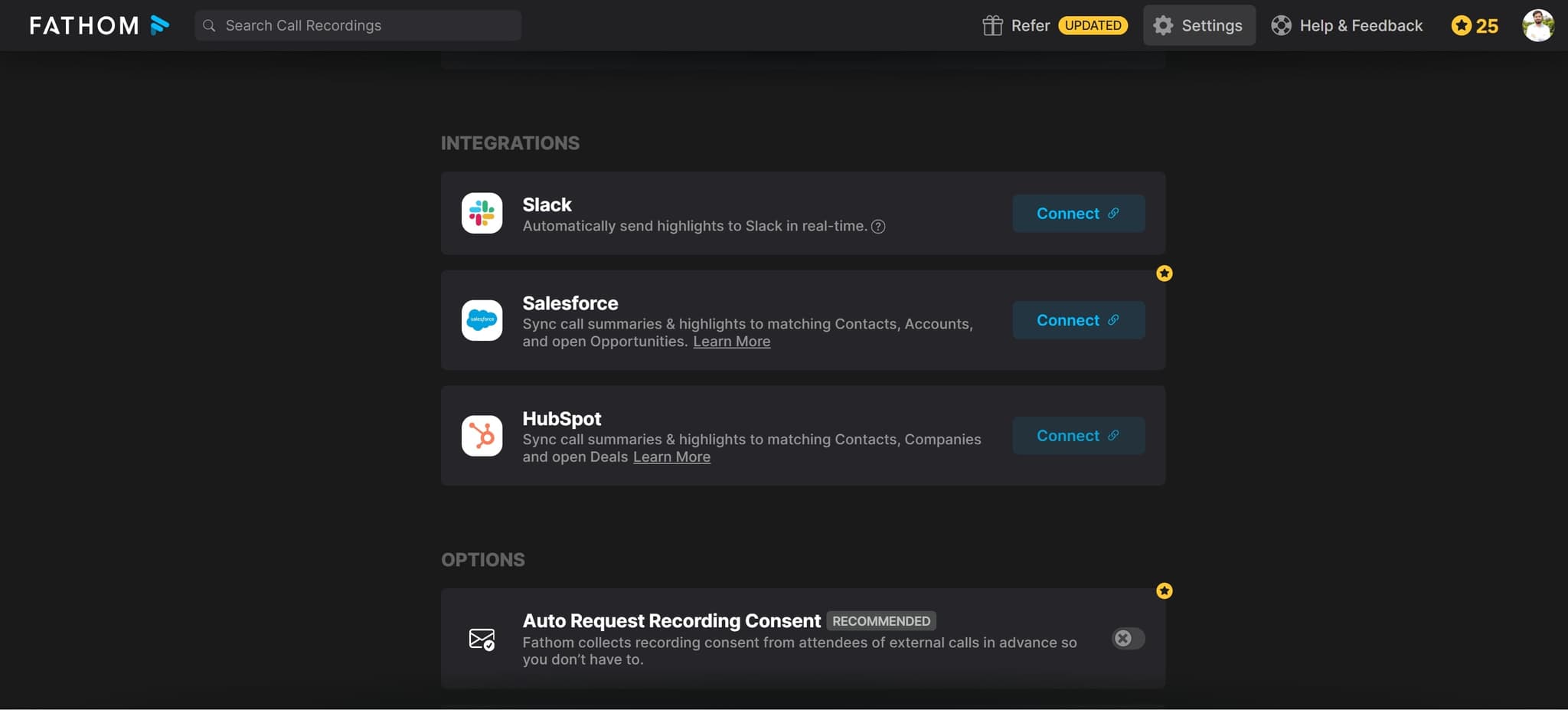 Locate the HubSpot integration