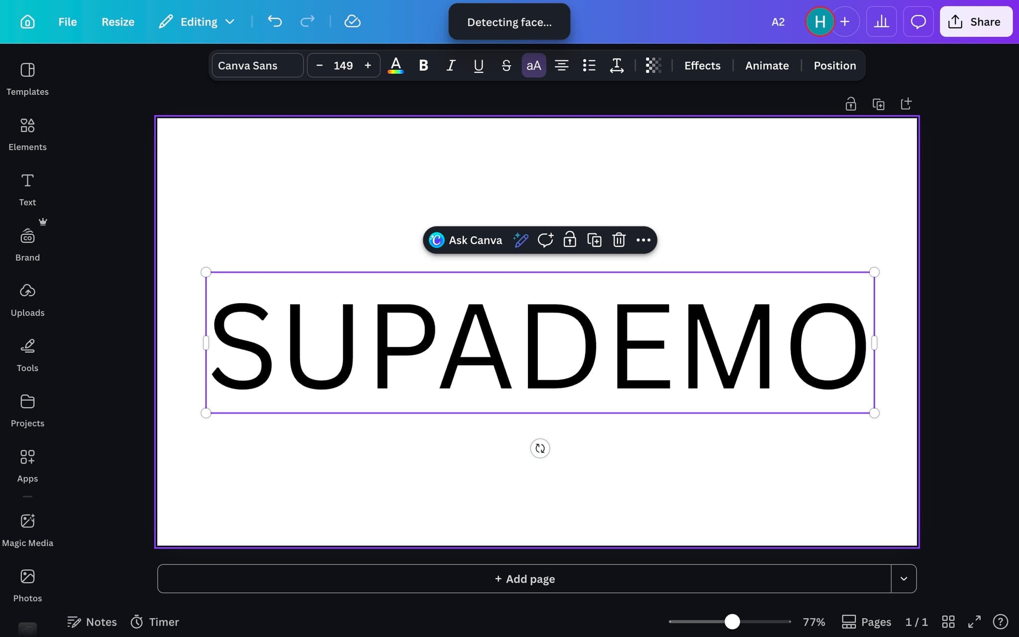 Click Create a design