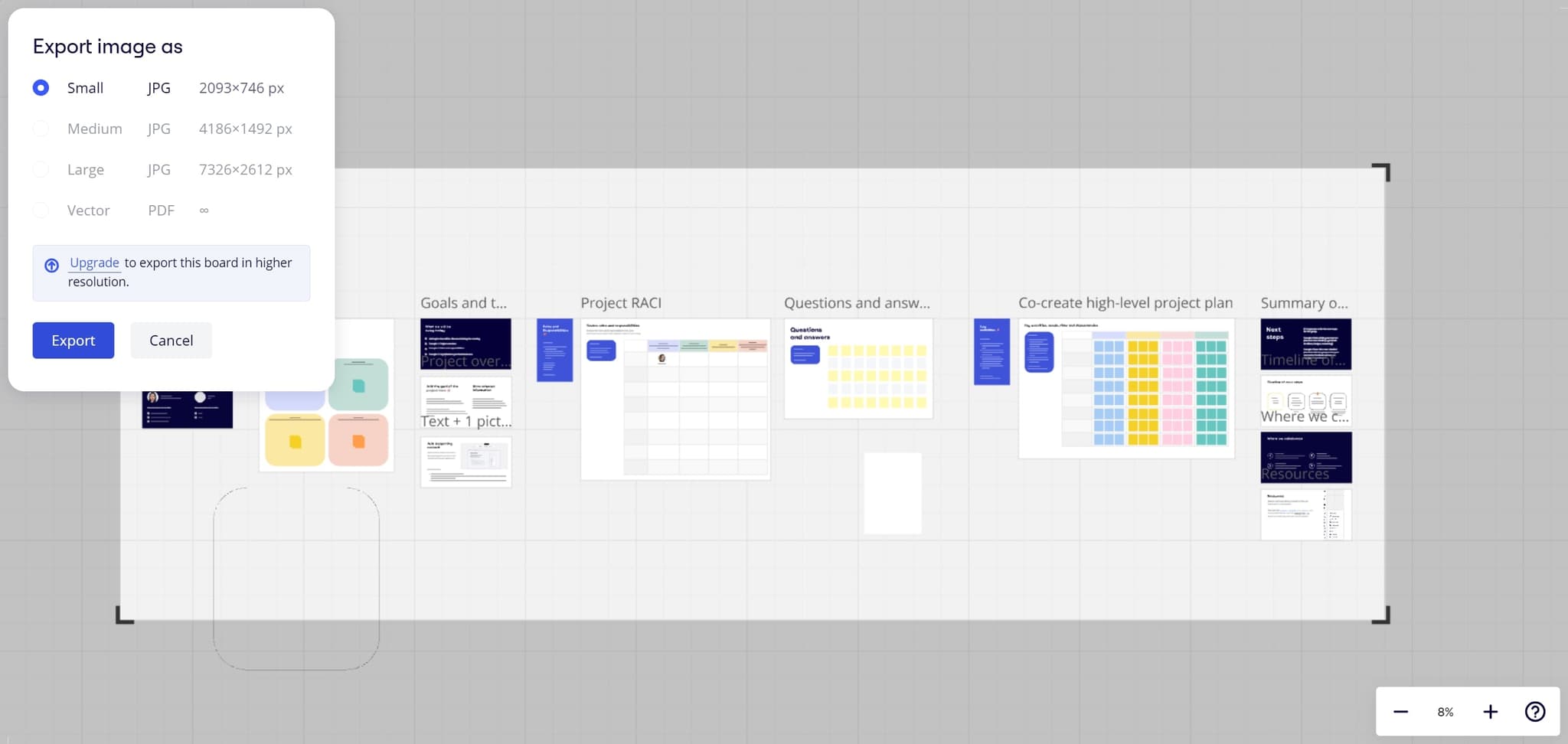 Click 'Export' to confirm