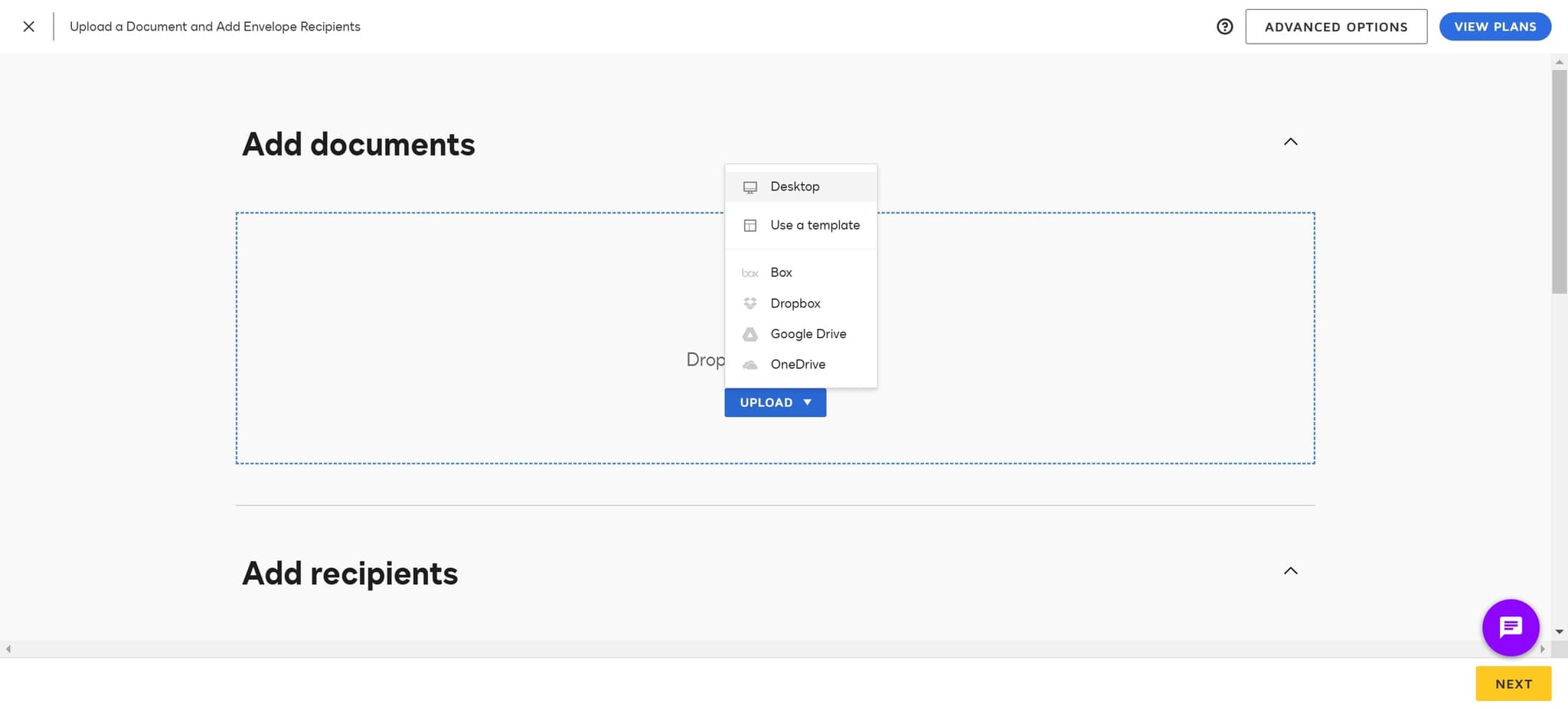 Select Desktop location