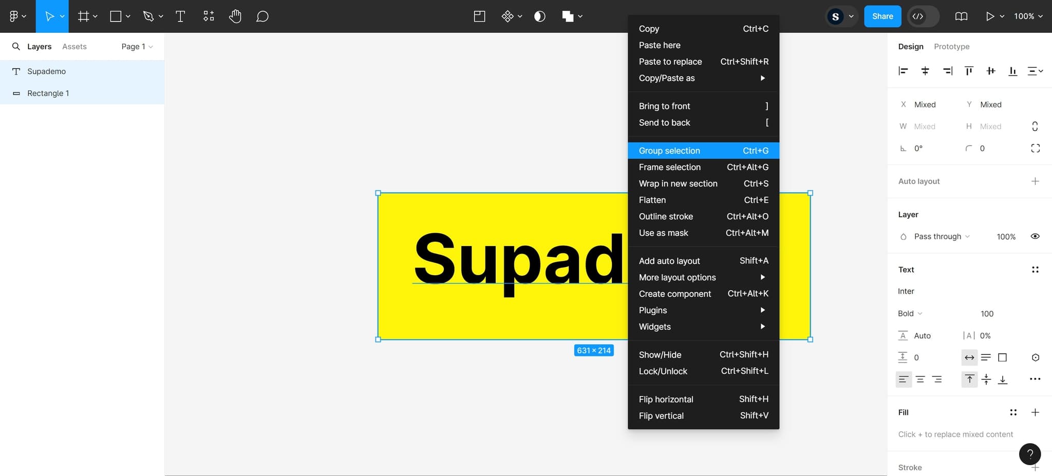 Group button components