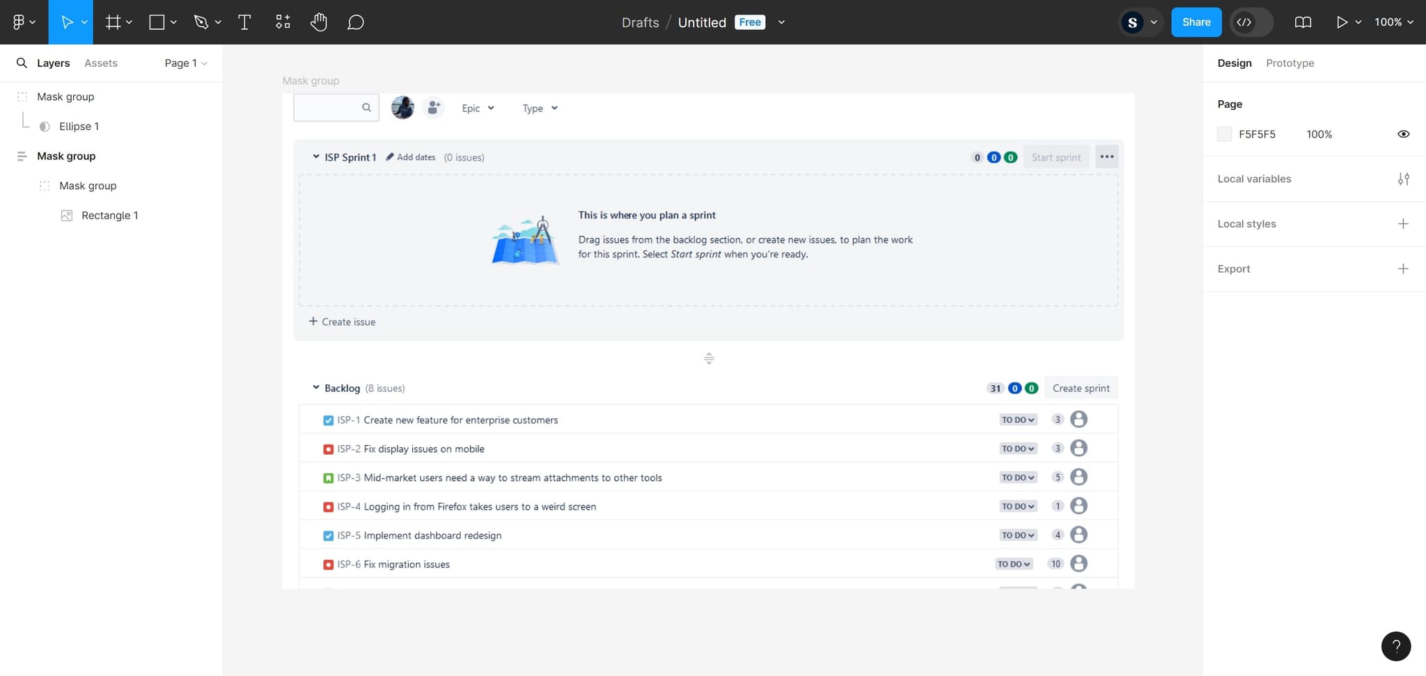 Access the comments menu