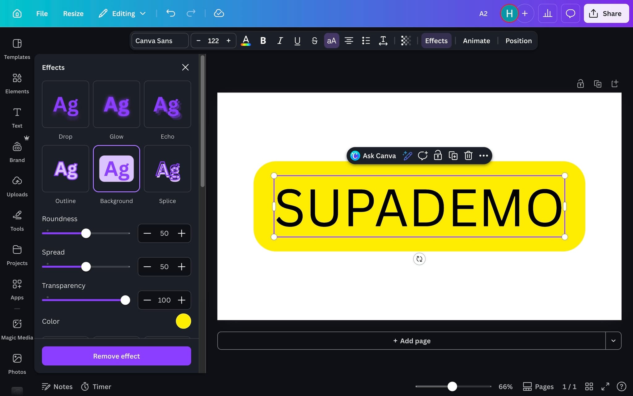 Customize the highlight properties