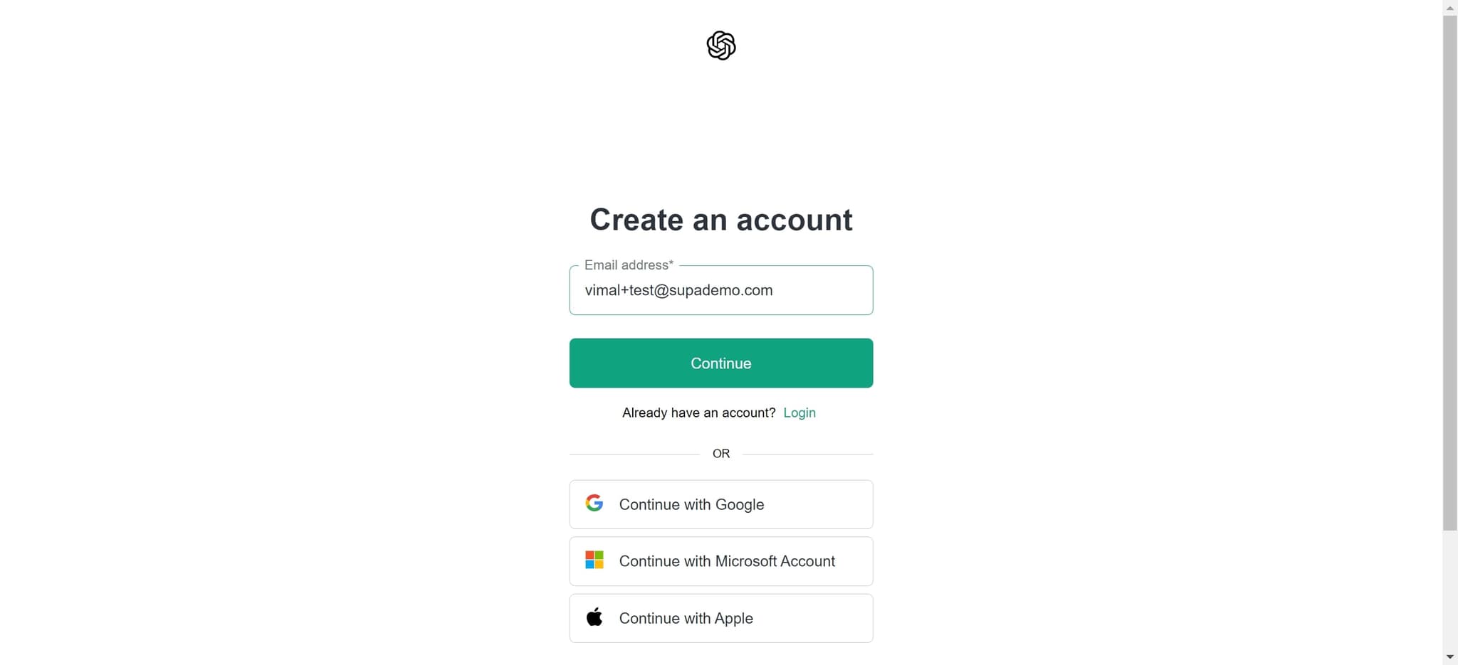 Create an account