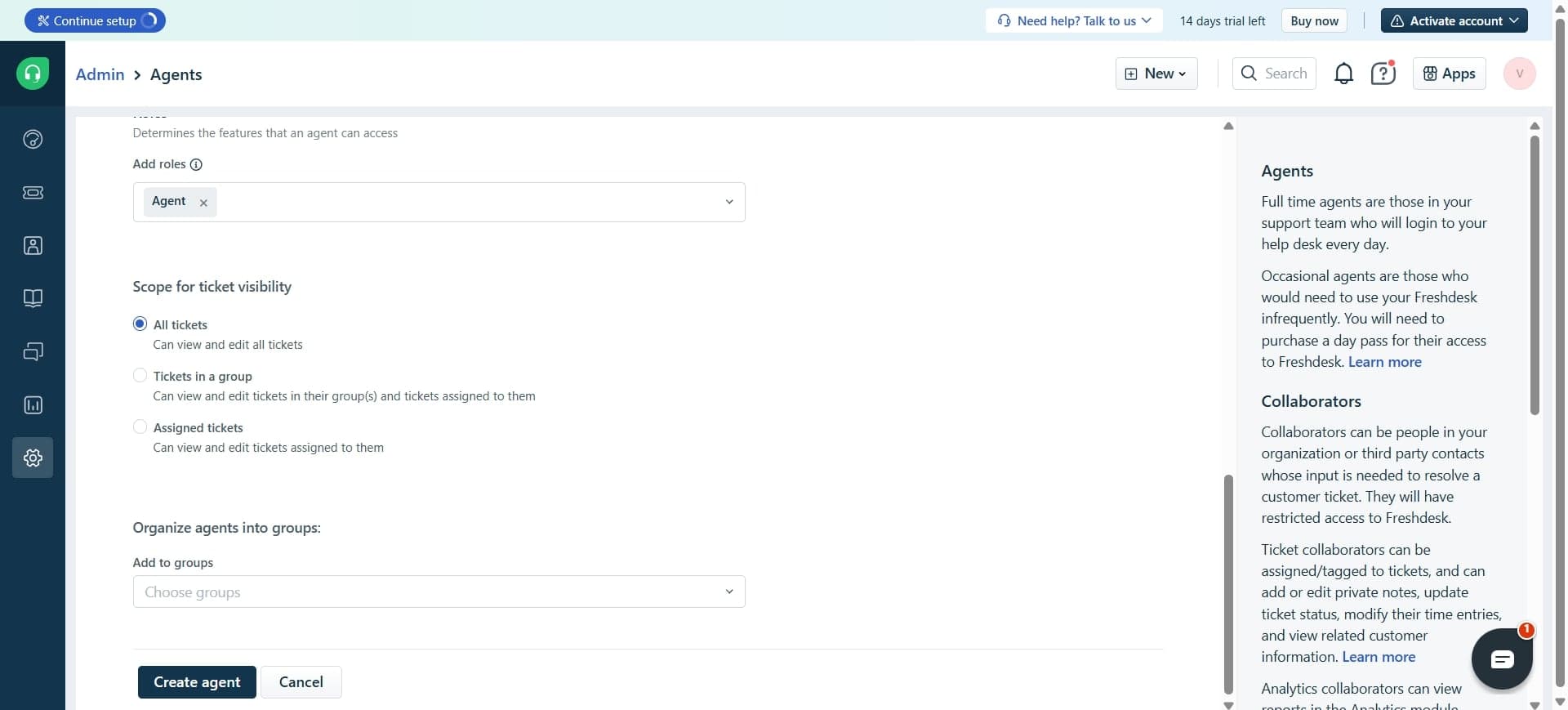 Train the agent with knowledge base content