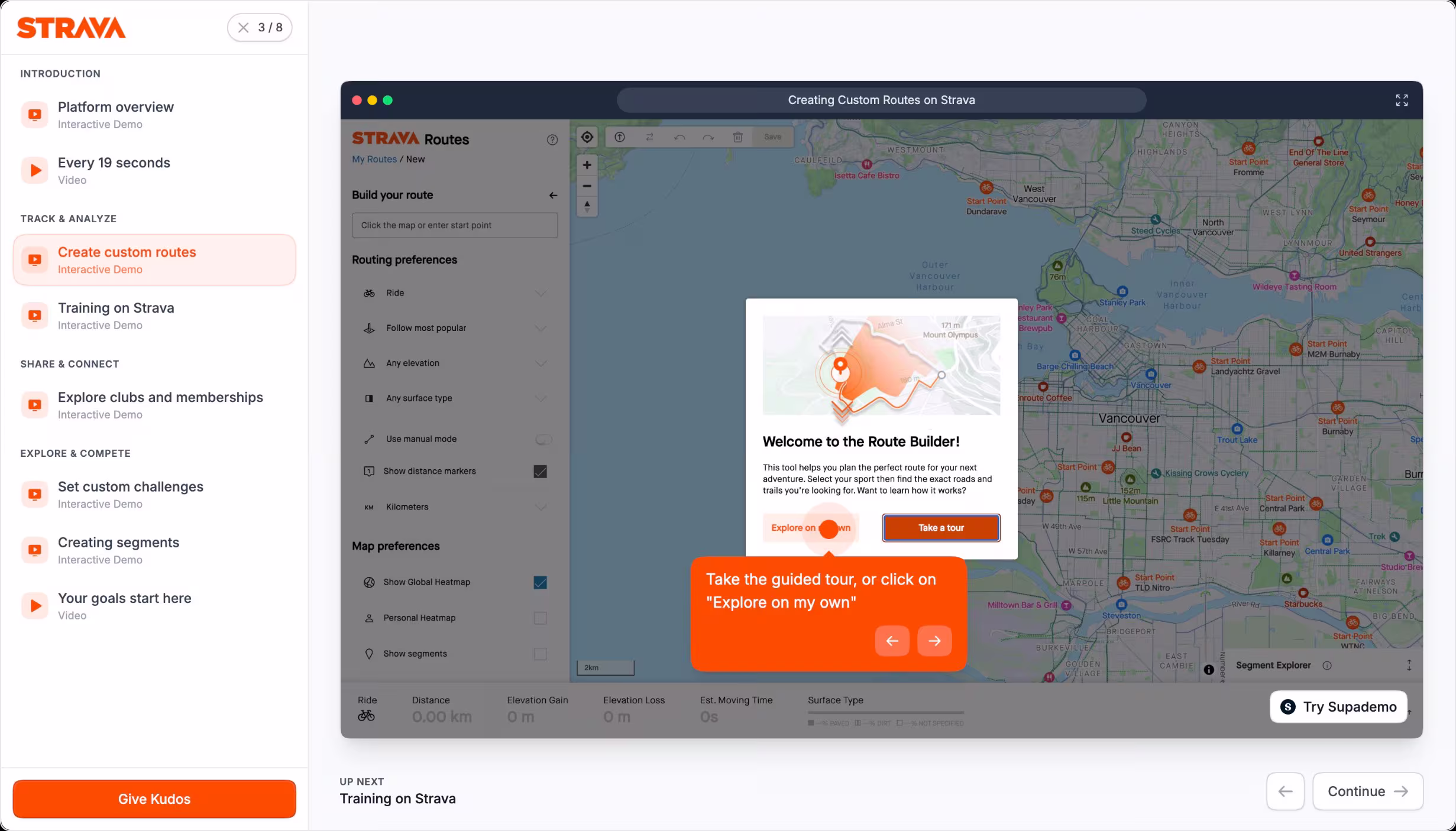 Strava feature tour and showcase