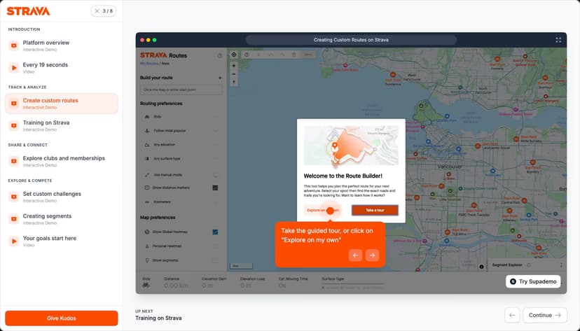 Strava feature tour and showcase